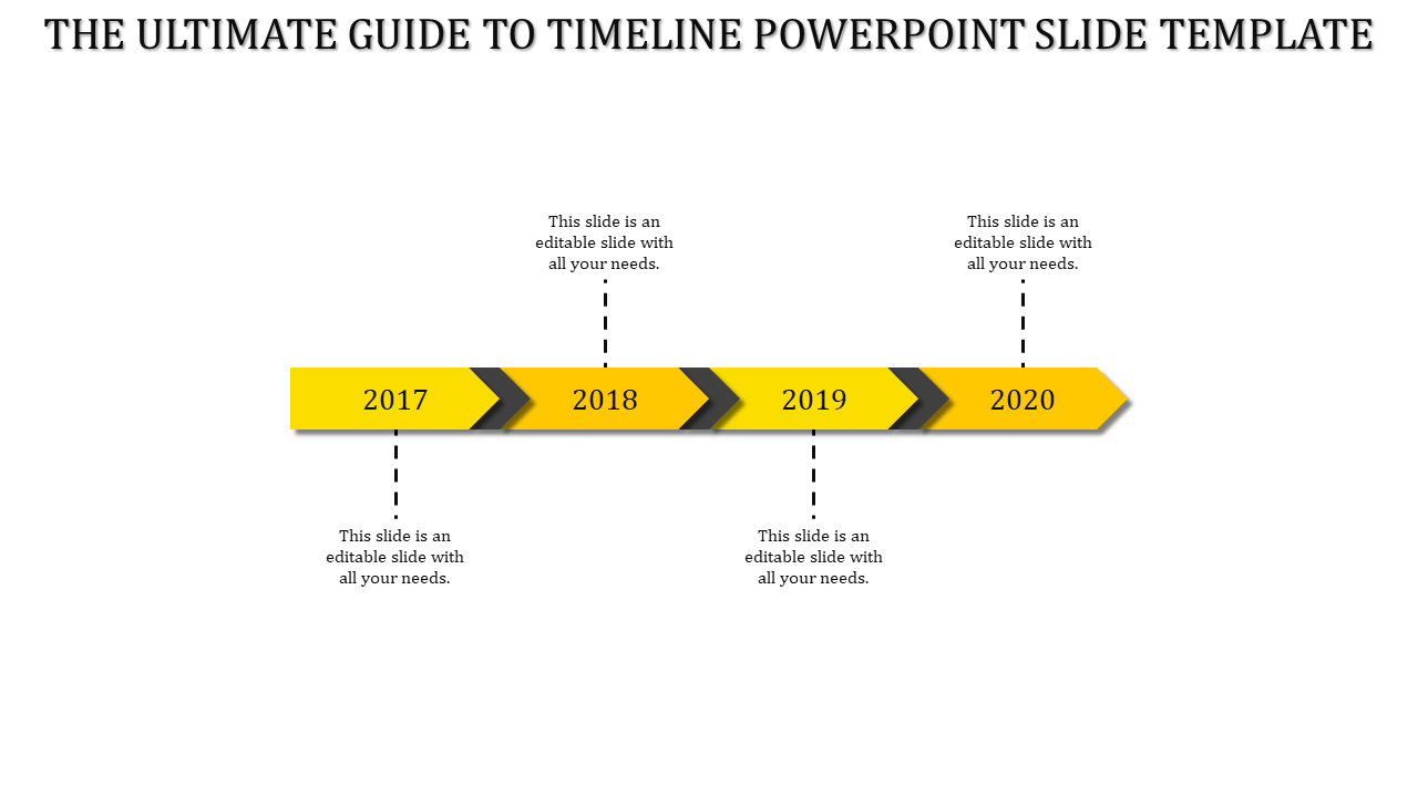 timeline powerpoint slide template-4-Yellow